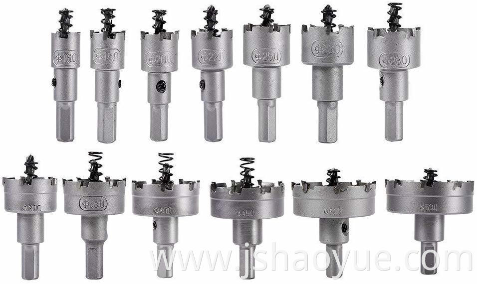 13PCS 16mm-53mm Stainless Steel Carbide Tip Tct Metal Drill Bit Hole Saw